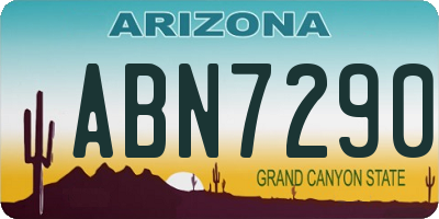 AZ license plate ABN7290
