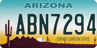 AZ license plate ABN7294