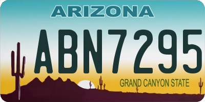AZ license plate ABN7295