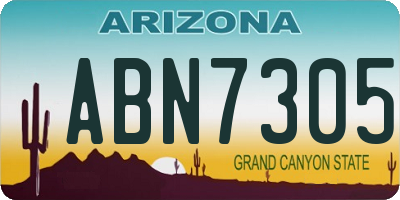 AZ license plate ABN7305