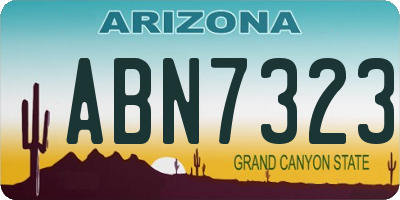 AZ license plate ABN7323