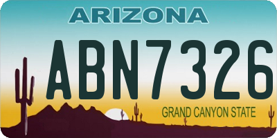 AZ license plate ABN7326