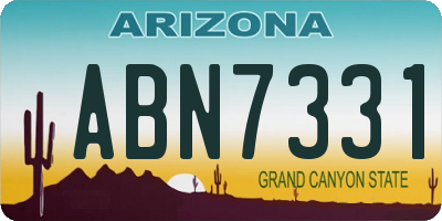 AZ license plate ABN7331
