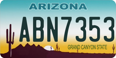 AZ license plate ABN7353