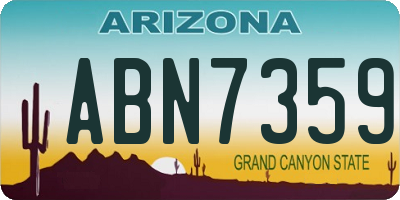 AZ license plate ABN7359