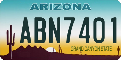 AZ license plate ABN7401