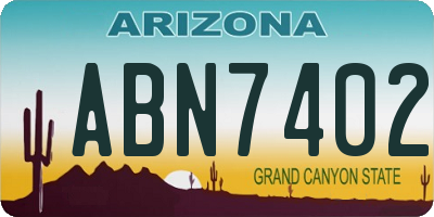 AZ license plate ABN7402