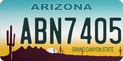 AZ license plate ABN7405