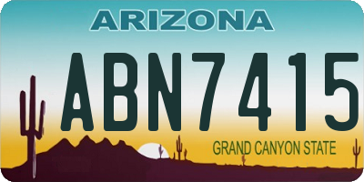 AZ license plate ABN7415