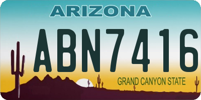 AZ license plate ABN7416