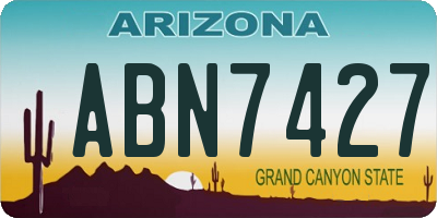 AZ license plate ABN7427