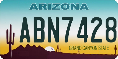 AZ license plate ABN7428