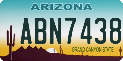 AZ license plate ABN7438