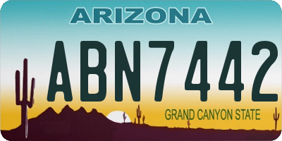 AZ license plate ABN7442