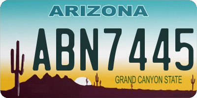 AZ license plate ABN7445