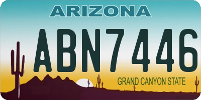 AZ license plate ABN7446