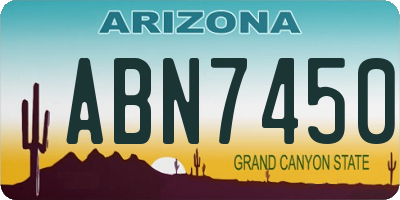 AZ license plate ABN7450