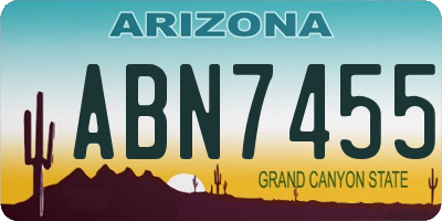 AZ license plate ABN7455