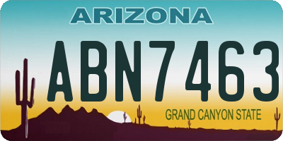 AZ license plate ABN7463