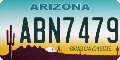 AZ license plate ABN7479