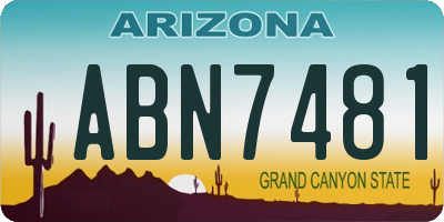 AZ license plate ABN7481