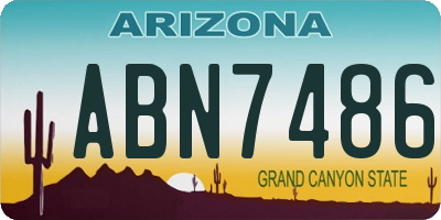AZ license plate ABN7486
