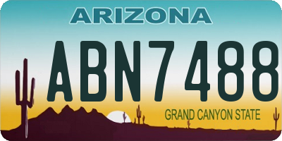 AZ license plate ABN7488
