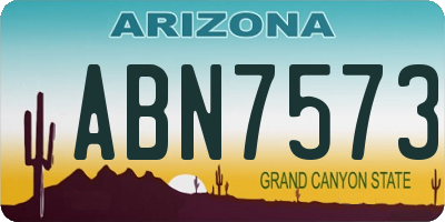 AZ license plate ABN7573