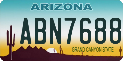 AZ license plate ABN7688