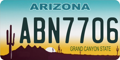 AZ license plate ABN7706