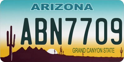 AZ license plate ABN7709