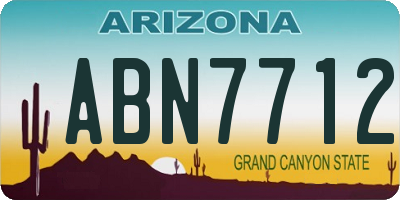 AZ license plate ABN7712