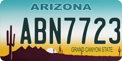 AZ license plate ABN7723
