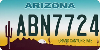 AZ license plate ABN7724