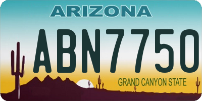 AZ license plate ABN7750