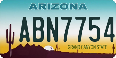AZ license plate ABN7754