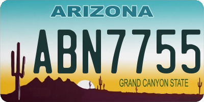 AZ license plate ABN7755