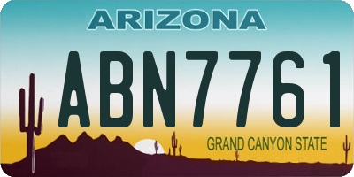 AZ license plate ABN7761