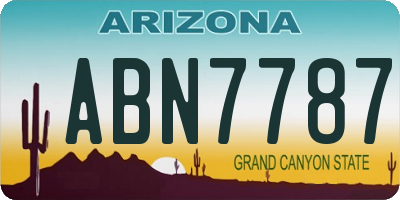 AZ license plate ABN7787