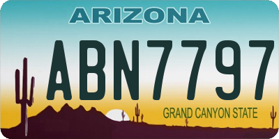 AZ license plate ABN7797