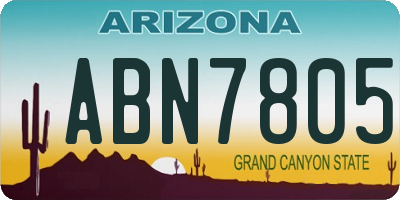 AZ license plate ABN7805
