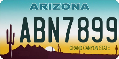 AZ license plate ABN7899