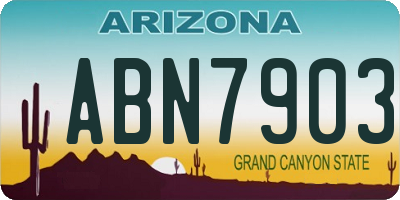 AZ license plate ABN7903