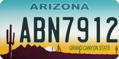 AZ license plate ABN7912