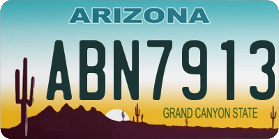 AZ license plate ABN7913