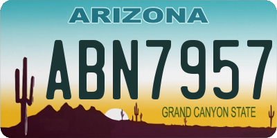 AZ license plate ABN7957