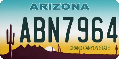 AZ license plate ABN7964