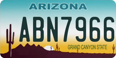 AZ license plate ABN7966