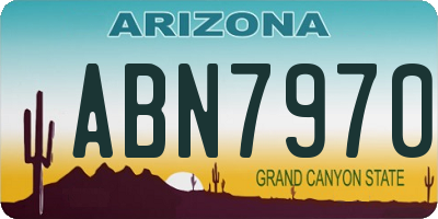 AZ license plate ABN7970