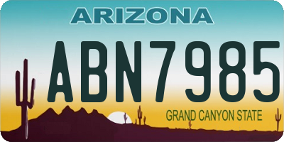 AZ license plate ABN7985